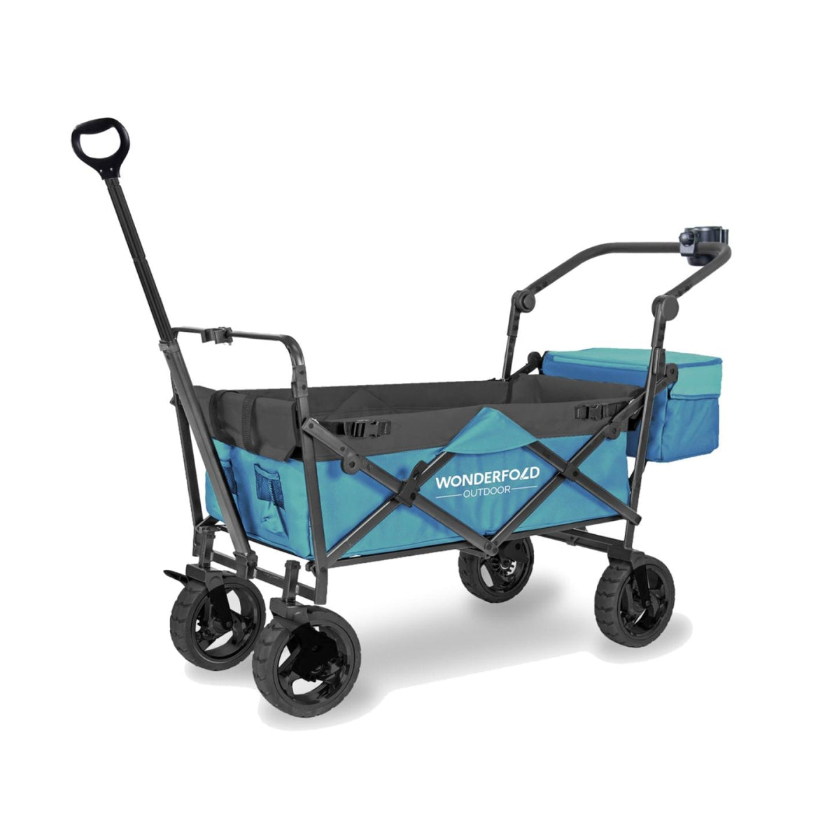 Father's Day Clearance💝Buy 2 Get 50% Off✨WonderFold S3 Push & Pull Folding Wagon with Cooler and Cupholder✅500-lb Weight Capacity