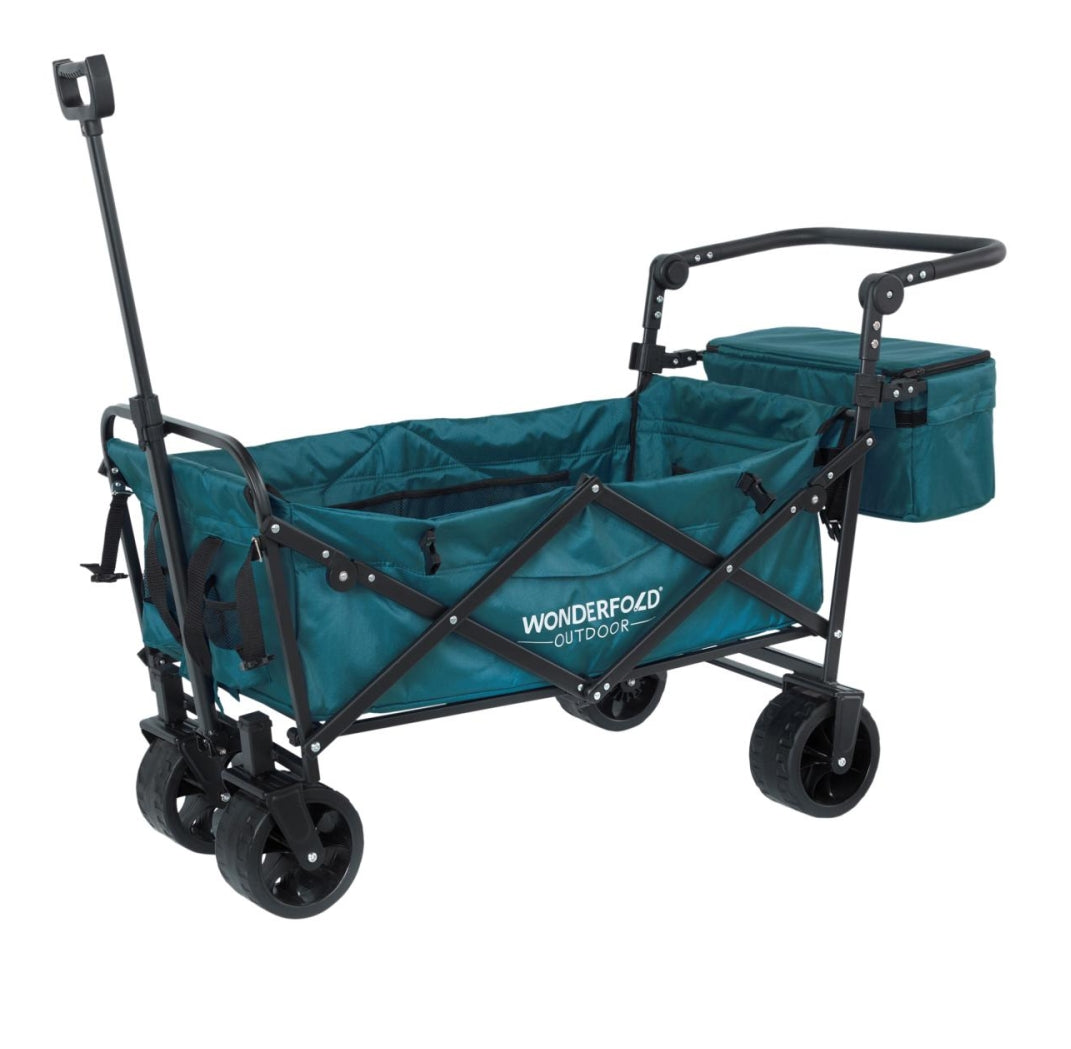 Father's Day Clearance💝Buy 2 Get 50% Off✨WonderFold S3 Push & Pull Folding Wagon with Cooler and Cupholder✅500-lb Weight Capacity
