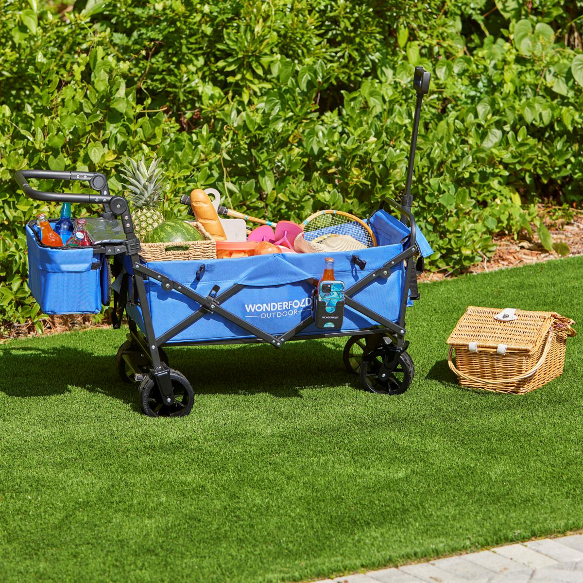 Father's Day Clearance💝Buy 2 Get 50% Off✨WonderFold S3 Push & Pull Folding Wagon with Cooler and Cupholder✅500-lb Weight Capacity