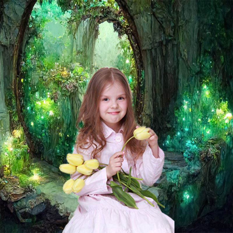 Fantasy Magic Forest Landscape Portrait Backdrop