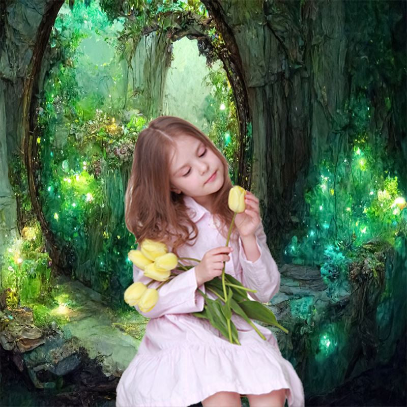 Fantasy Magic Forest Landscape Portrait Backdrop