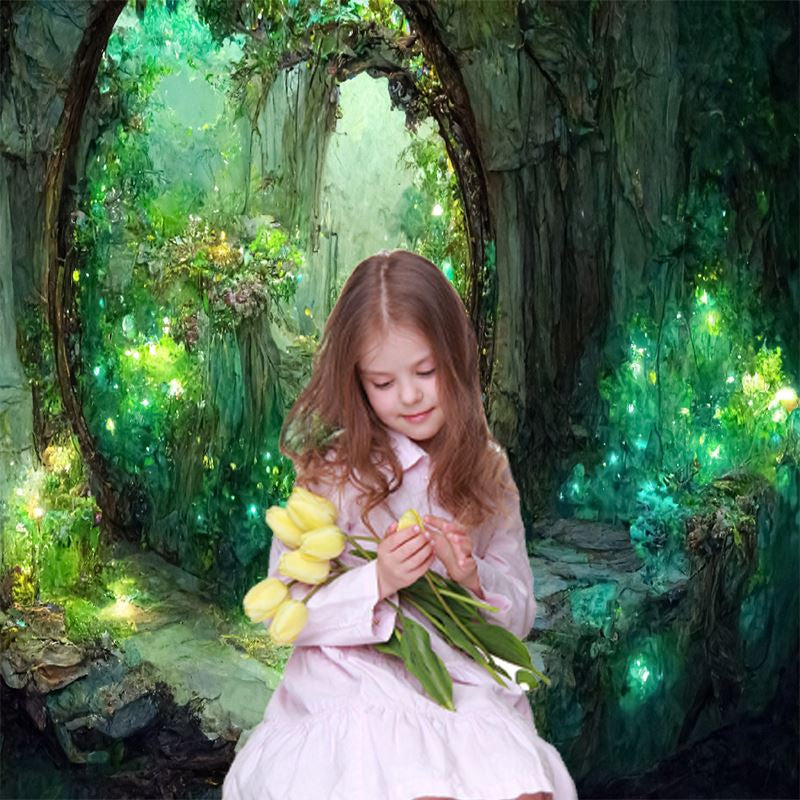 Fantasy Magic Forest Landscape Portrait Backdrop