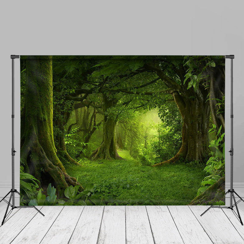 Green Grassland Nature Jungle Spring Cloth Backdrop