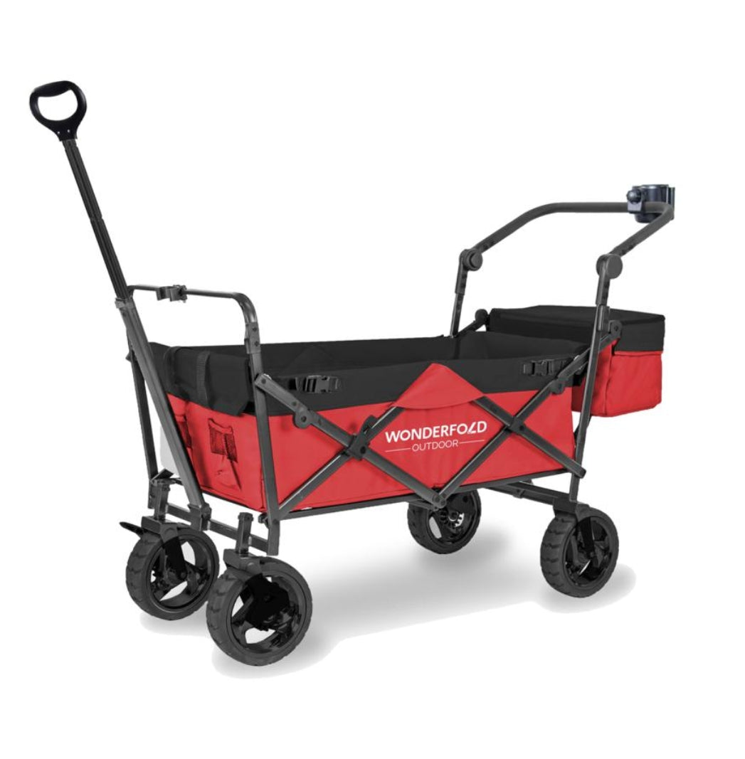 Father's Day Clearance💝Buy 2 Get 50% Off✨WonderFold S3 Push & Pull Folding Wagon with Cooler and Cupholder✅500-lb Weight Capacity