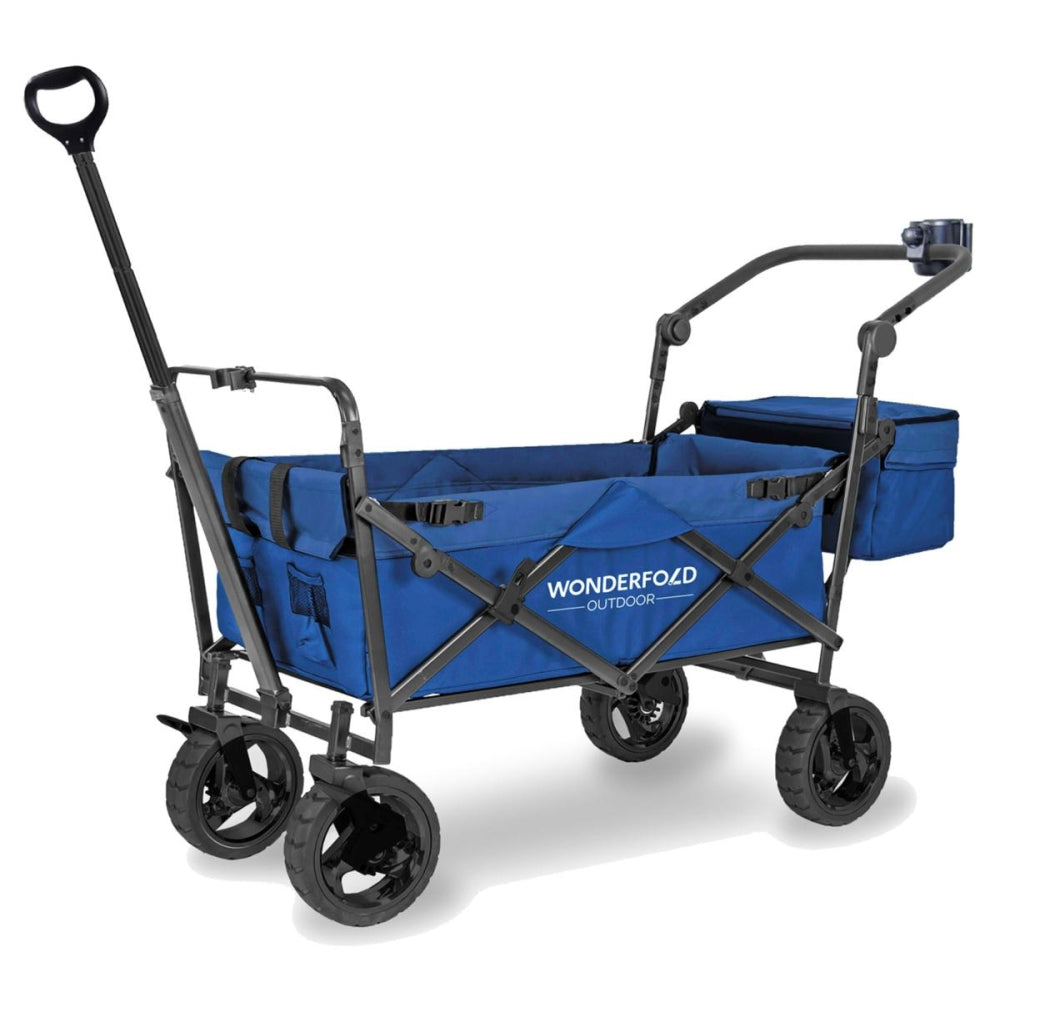 Father's Day Clearance💝Buy 2 Get 50% Off✨WonderFold S3 Push & Pull Folding Wagon with Cooler and Cupholder✅500-lb Weight Capacity