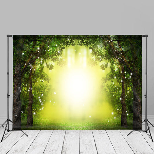 Enchanted Spring Forest Shiny Photoshoot Backdrop