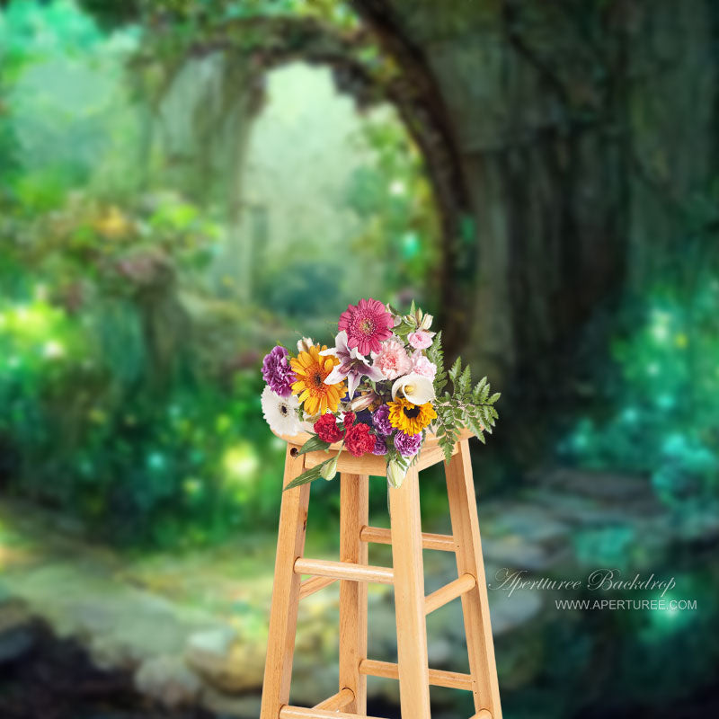 Fantasy Magic Forest Landscape Portrait Backdrop